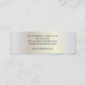 Monogramm Modernes Metallic Lux Mini Visitenkarte (Rückseite)