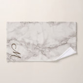 Monogramm-modernes nobles Imitat-Weiß u. Badhandtuch Set (Handtuch)