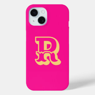 Monogramm Modernes Retro-Hot-Pink Case-Mate iPhone Hülle
