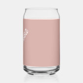 Monogramm, modernes Rosa Dosenglas (Links)