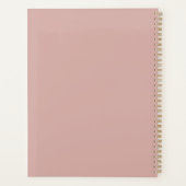 Monogramm, modernes Rosa Planer (Rückseite)