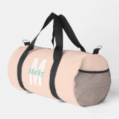 Monogramm Modernes Rosatinrot Niedlich fett Chic Duffle Bag (Rechte Ecke)