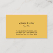 Monogramm-modernes Schwarzes u. Goldstreifen Visitenkarte (Rückseite)