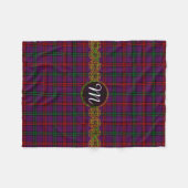 Monogramm Montgomery Tartan Fleecedecke (Vorderseite (Horizontal))