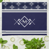 Monogramm-Motorboot Geschirrtuch (Gefaltet)