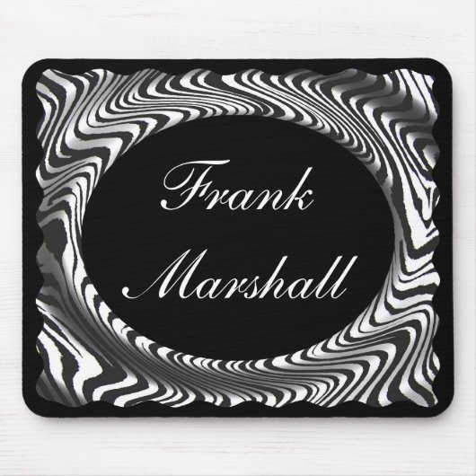 Monogramm - MOUSEPAD-ZEBRA STREIFEN-ENTWURF Mousepad (Vorne)