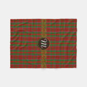 Monogramm Munro Tartan Fleecedecke (Vorderseite (Horizontal))