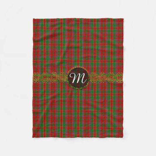 Monogramm Munro Tartan Fleecedecke (Vorderseite)