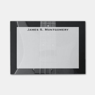 Monogramm Musik E-Bass-Gitarre Post-it Klebezettel