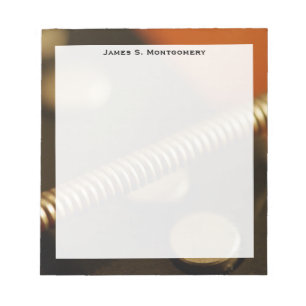 Monogramm Musik E-Gold-Bassgitarre-Saiten Notizblock