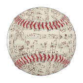 Monogramm-Musiknoten Baseball (Vorderseite)