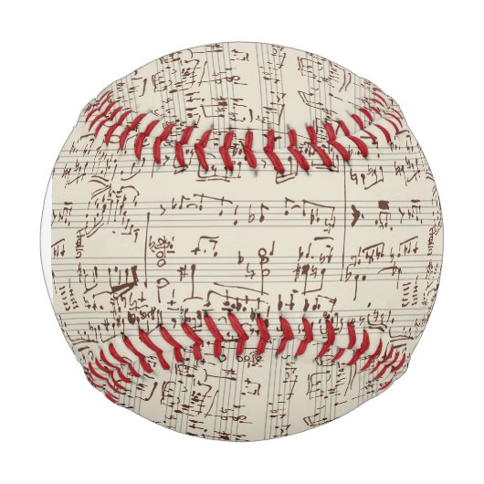 Monogramm-Musiknoten Baseball (Vorderseite)