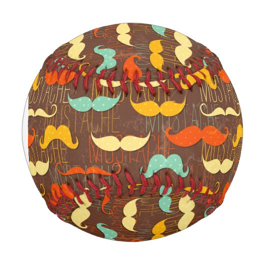 Monogramm-Mustache Baseball (Vorderseite)