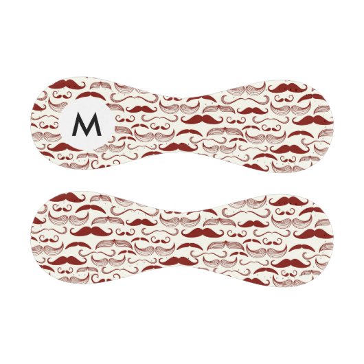 Monogramm Mustache Muster, Retrostil 3 Baseball (Paneele)
