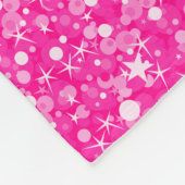 Monogramm Muster aus heißrosa Glitter Fleecedecke (Ecke)