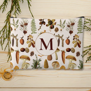 Monogramm Muster aus vintage Kiefernwald-Schätzen Zubehörtasche