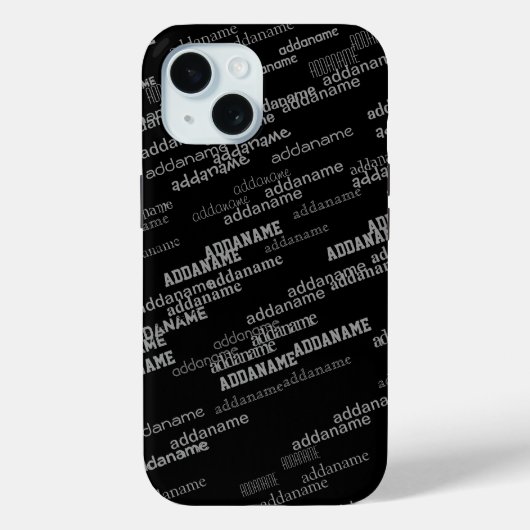 Monogramm-Muster Case-Mate iPhone Hülle (Rückseite)