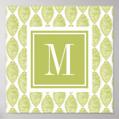 Monogramm | Muster der Hyge-Blume Poster (Vorne)