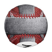 Monogramm Muster der Metallplatte Baseball (Rückseite)