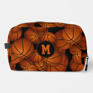 Monogramm-Muster für Basketbälle Waschbeutel