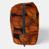 Monogramm-Muster für Basketbälle Waschbeutel (Rechts)