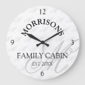 Monogramm-Muster für die runde Uhr der Kabine (Vorderseite)
