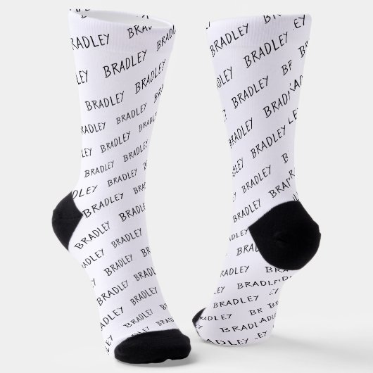 Monogramm-Muster für personalisierte Bezeichnung Socken (Gewinkelt)