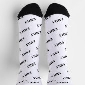 Monogramm-Muster für personalisierte Bezeichnung Socken (Oben)