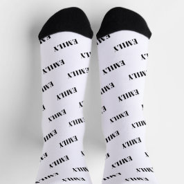 Monogramm-Muster für personalisierte Bezeichnung Socken