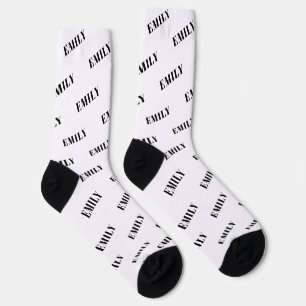 Monogramm-Muster für personalisierte Bezeichnung Socken