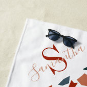 Monogramm Muster Geometrisch Strandtuch (Beispiel)