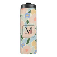 Monogramm Muster in Pastellrosa und Hellblau mit B