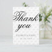 Monogramm Muster Minimalistisch Dankeskarte (Stehend Vorderseite)