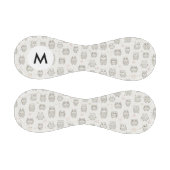 Monogramm Muster mit Eulen Baseball (Paneele)