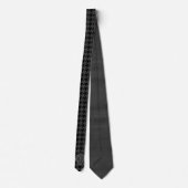 Monogramm Muster mit Houndstooth Schwarz & Grau Ho Krawatte (Rückseite)