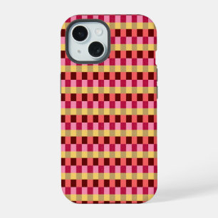 Monogramm Muster mit Punkten iPhone 15 Hülle