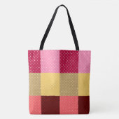 Monogramm Muster mit Punkten Tasche (Vorderseite)