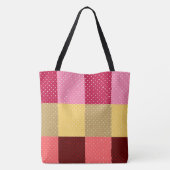 Monogramm Muster mit Punkten Tasche (Rückseite)