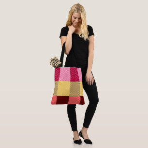 Monogramm Muster mit Punkten Tasche