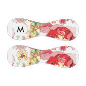Monogramm Muster mit roten Blume Baseball (Paneele)