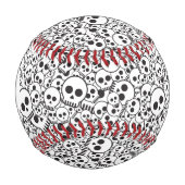 Monogramm Muster mit Schädeln Baseball (Vorderseite)