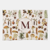 Monogramm Muster mit Schätzen des alten Kiefernwal Geschirrtuch (Horizontal)