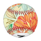 Monogramm Muster mit Sternen Baseball (Rückseite)