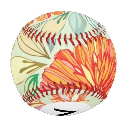 Monogramm Muster mit Sternen Baseball (Rückseite)