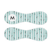 Monogramm Muster mit Vögeln und Bäumen Baseball (Paneele)