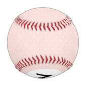 Monogramm-Muster mit weißen Tupfen 2 Baseball (Rückseite)