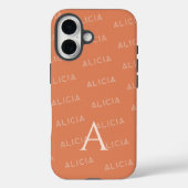 Monogramm Muster Moderne Typografie Case-Mate iPhone Hülle (Rückseite)