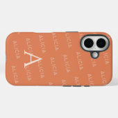Monogramm Muster Moderne Typografie Case-Mate iPhone Hülle (Rückseite (Horizontal))