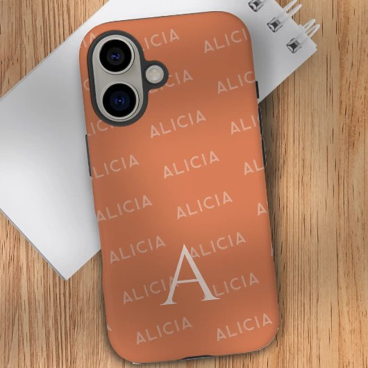 Monogramm Muster Moderne Typografie Case-Mate iPhone Hülle