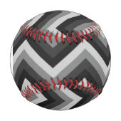 Monogramm Muster Retro Zig Zag Zickzack Baseball (Vorderseite)